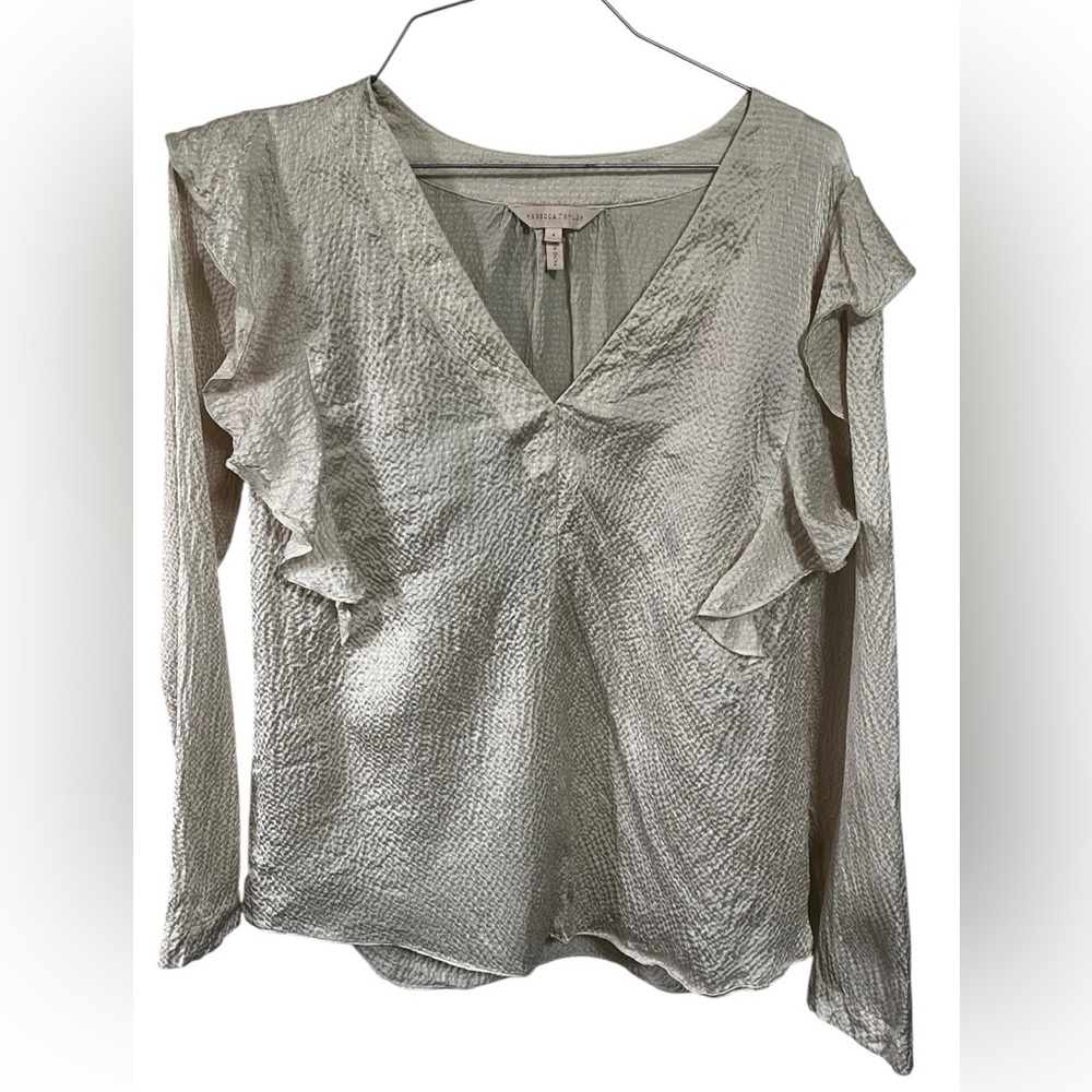 Rebecca Taylor Silk Textured Top Sz 4